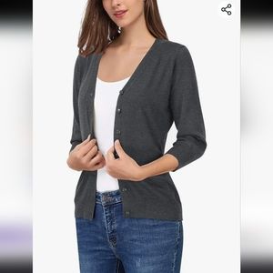 Women's Button Down Sweater Size L